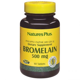 Бромелайн 500 мг, Natures Plus, 60 таблеток