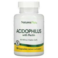 Ацидофільні бактерії з пектином, Acidophilus with Pectin, Natures Plus, 90 капсул