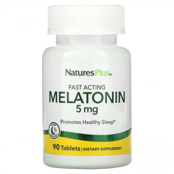 Мелатонін Швидкодіючий, 5 мг, Fast Acting Melatonin, Natures Plus, 90 таблеток
