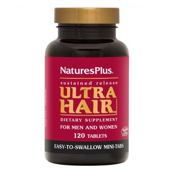 Комплекс для Росту та Оздоровлення Волосся для Чоловіків та Жінок, Ultra Hair, Natures Plus, 120 таблеток