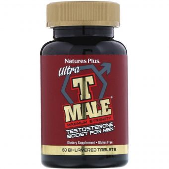 Підсилювач Тестостерону для Чоловіків, Ultra T Male, Natures Plus, 60 таблеток