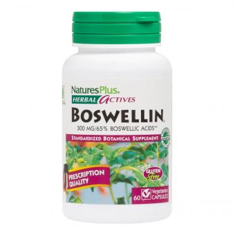 Босвелін, 300 мг, Boswellin, Herbal Actives, Natures Plus, 60 Вегетаріанських Капсул
