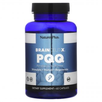 Пірролохінолінхінон PQQ, 20 мг, BrainCeutix, Natures Plus, 60 капсул
