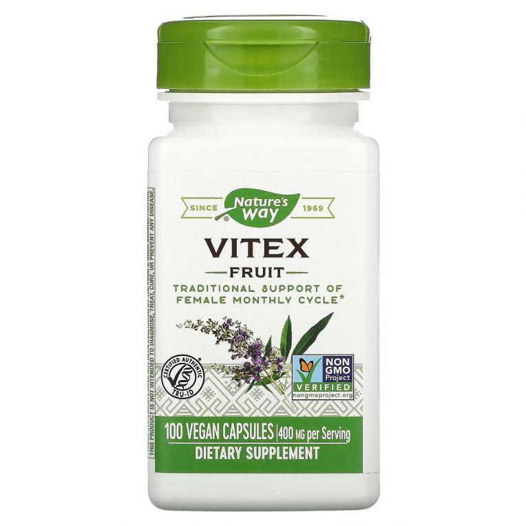 Вітекс, Vitex Fruit, 400 mg, Nature&apos;s Way, 100 Капсул