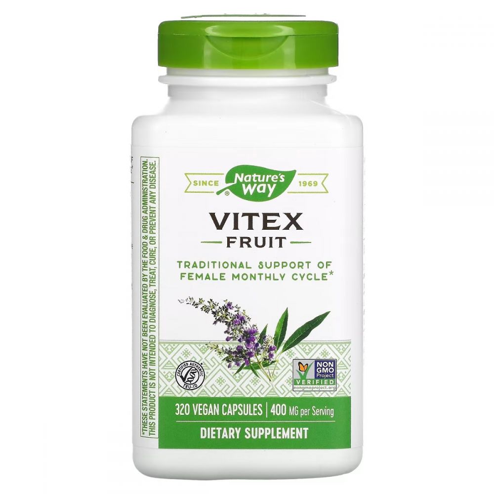 Вітекс, Vitex Fruit, 400 mg, Nature&apos;s Way, 320 Капсул