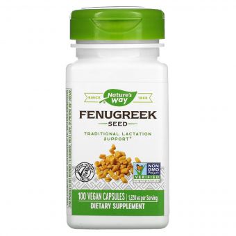 Пажитник, Fenugreek Seed, Nature&apos;s Way, 610 мг, 100 капсул