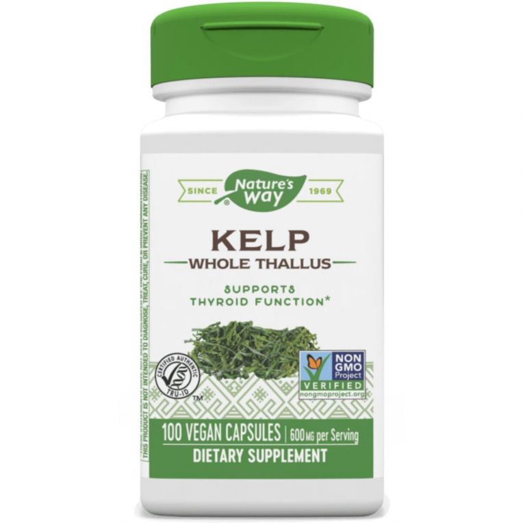 Ламінарія, Kelp, Nature&apos;s Way, 600 мг, 100 капсул