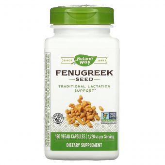 Пажитник, Fenugreek Seed, Nature&apos;s Way, 610 мг, 180 капсул