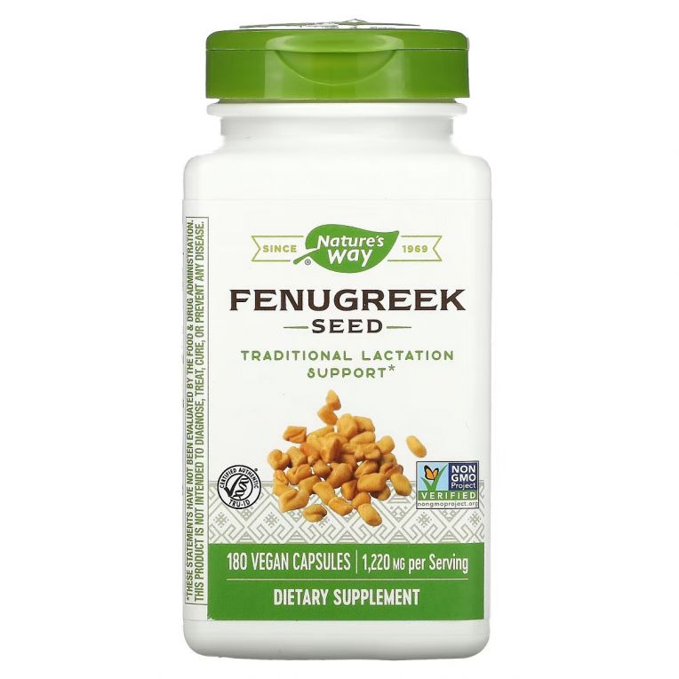 Пажитник, Fenugreek Seed, Nature&apos;s Way, 610 мг, 180 капсул