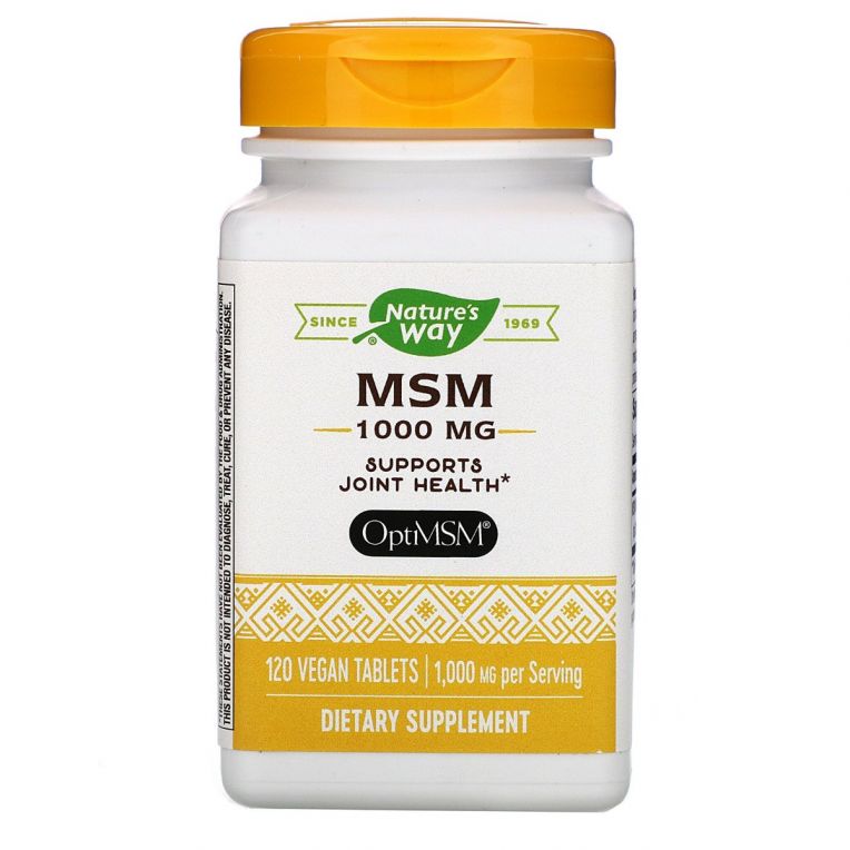 МСМ, 1000 мг, Opti MSM, Nature&apos;s Way, 120 вегетаріанських таблеток