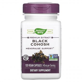 Клопогон, 40 мг, Black Cohosh, Nature's Way, 120 вегетаріанських капсул