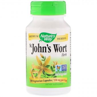 Звіробій, St. John&apos;s Wort, Nature&apos;s Way, 350 мг, 100 капсул