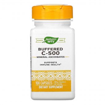 Вітамін C буферізованний, 500 мг, Buffered C-500, Nature&apos;s Way, 100 капсул