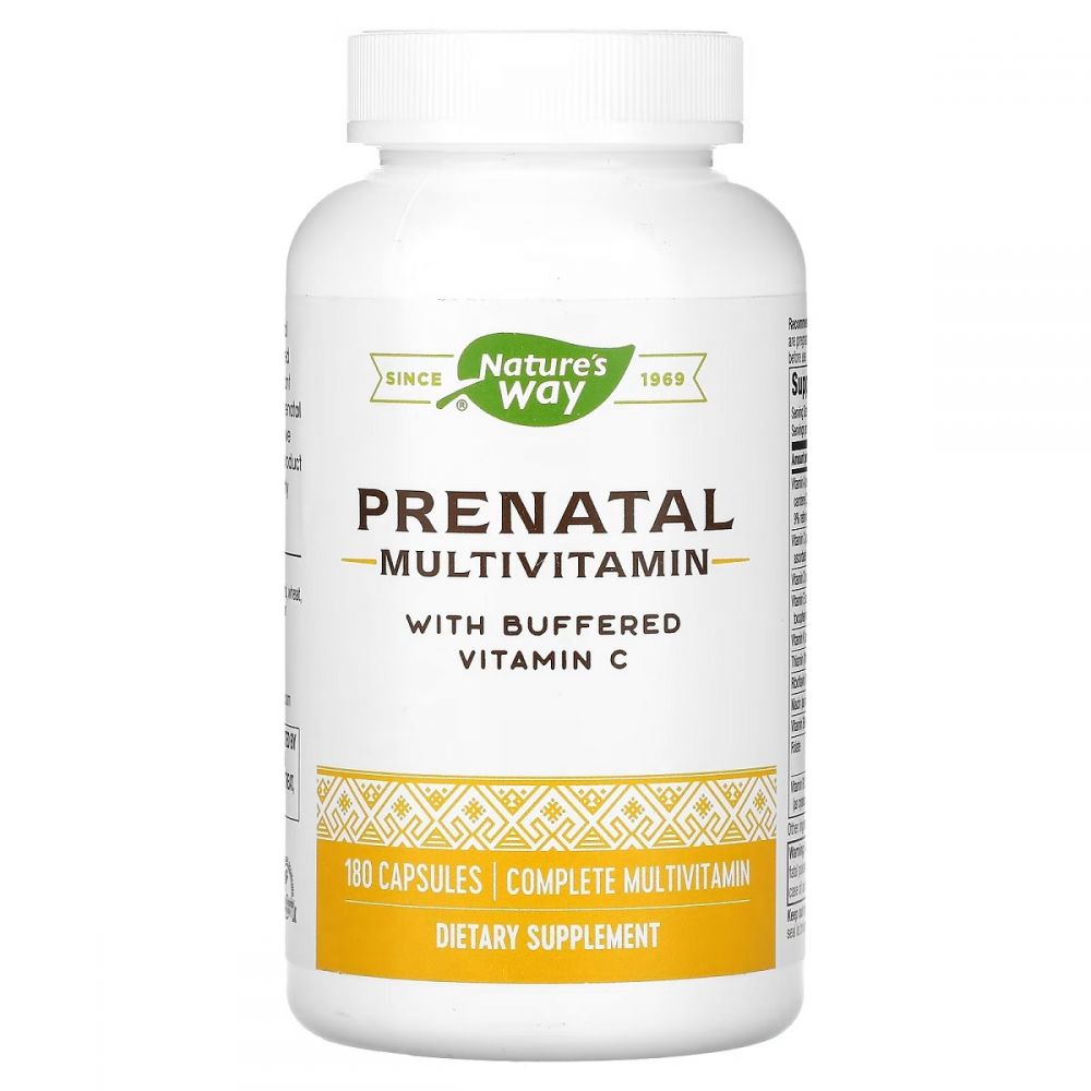 Мультивітаміни для Вагітних, Prenatal Multi-Vitamin and Multi-Mineral, Nature&apos;s Way, 180 капсул