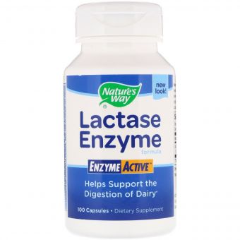 Формула Ферменту Лактази, Lactase Enzyme Formula, Nature&apos;s Way, 100 капсул
