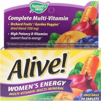 Мультивітаміни для Жінок, Alive! Women's Energy, Nature's Way, 50 таблеток