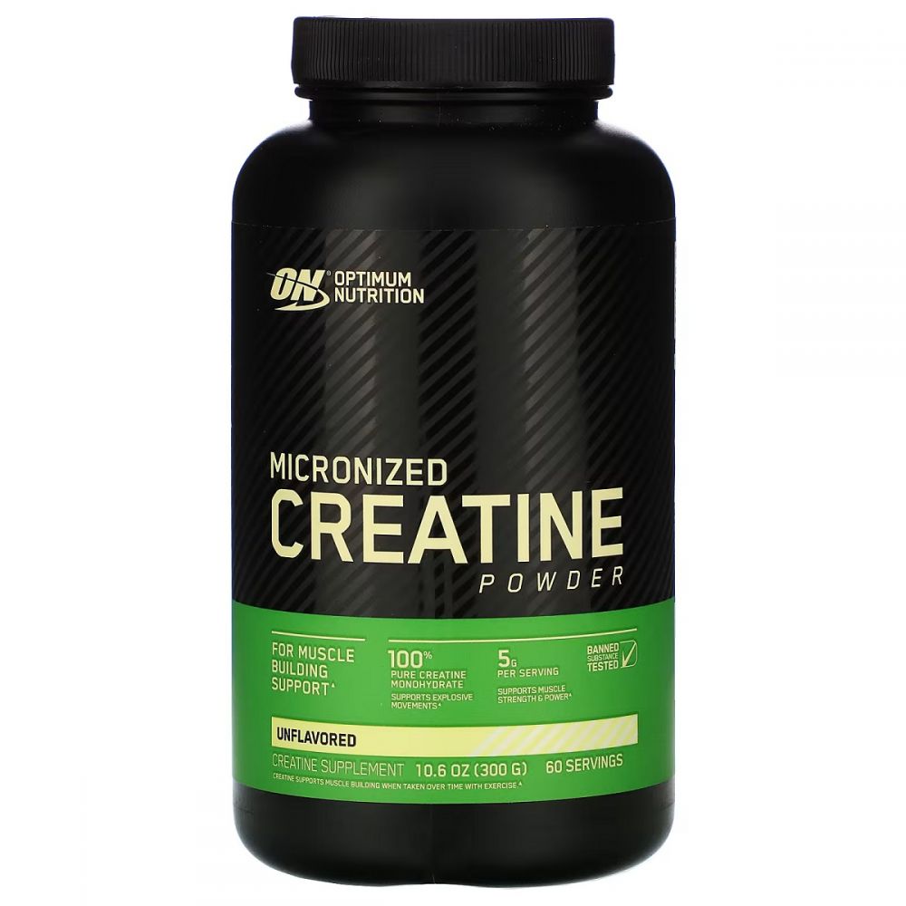 Креатин Мікронізований порошок, Micronized Creatine Powder, Optimum Nutrition, 300 гр