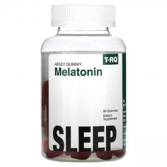 Мелатонін, Здоровий сон, смак полуниці, Melatonin, T-RQ, 60 жувальних цукерок