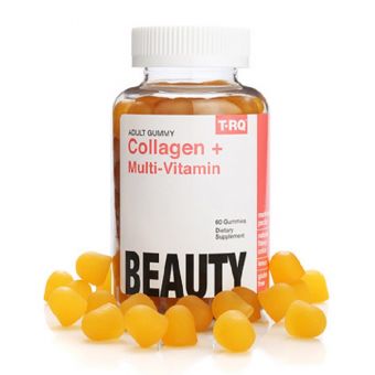 Колаген з мультивітамінами, фруктовий смак, Collagen Multivitamin, T-RQ, 60 жувальних цукерок
