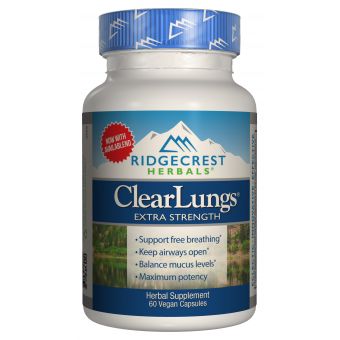 Комплекс для Підтримки Легенів, Екстра Сила, Clear Lungs, RidgeCrest Herbals, 60 гелевих капсул