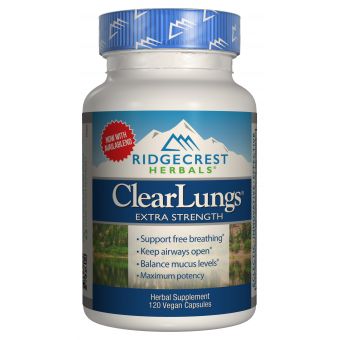 Комплекс для Підтримки Легенів, Екстра Сила, Clear Lungs, RidgeCrest Herbals, 120 гелевих капсул