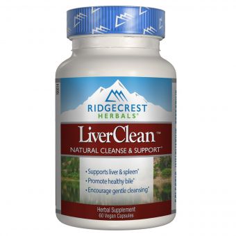 Натуральний Комплекс для Підтримки та Захисту Печінки, LiverClean, RidgeCrest Herbals, 60 вегетаріанських капсул