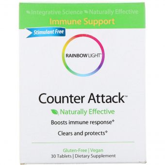 Імунна Підтримка, Counter Attack, Rainbow Light, 30 таблеток