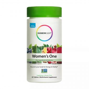 Мультивітаміни високої ефективності для Жінок, Superfoods Women's One, Non-GMO, Rainbow Light, 45 таблеток