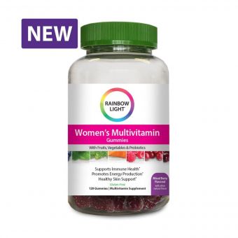 Мультивітаміни для Підтримки Енергії для Жінок, New Women's Multivitamin Gummies, Rainbow Light, 120 желейних цукерок