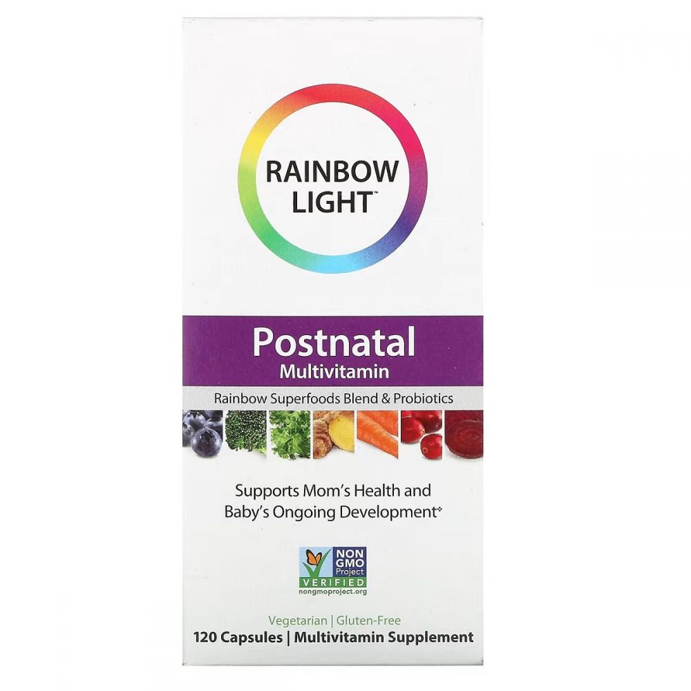 Мультивітаміни для Жінок у Післяродовий Період, Postnatal Multivitamin, Rainbow Light, 120 капсул