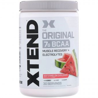BCAA (7 амінокислот з розгалуженим ланцюгом), смак кавуна, The Original 7G BCAA, Xtend, 390 г (13,7 унції)