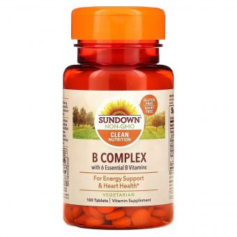 Комплекс вітамінів B, B-Complex, Sundown Naturals, 100 таблеток