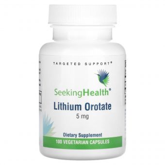 Літій оротат, 5 мг, Lithium Orotate, Seeking Health, 100 вегетаріанських капсул