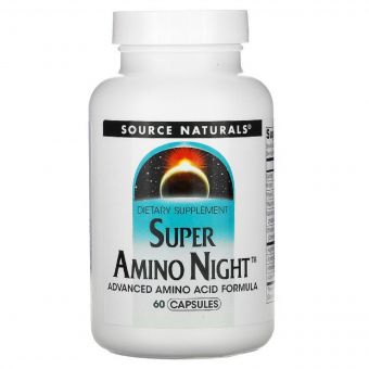Вдосконалена Аміно Формула, Super Amino Night, Source Naturals, 60 капсул