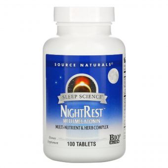 Комплекс для Нормалізації Сну, NightRest, Source Naturals, 100 таблеток