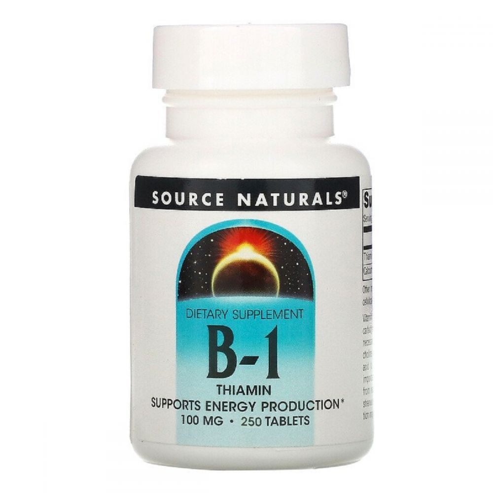 Вітамін В1 100мг, Source Naturals, 250 таблеток