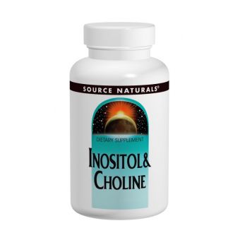 Інозітол (В8) & Холін (В4), 800 мг, Source Naturals, 100 таблеток