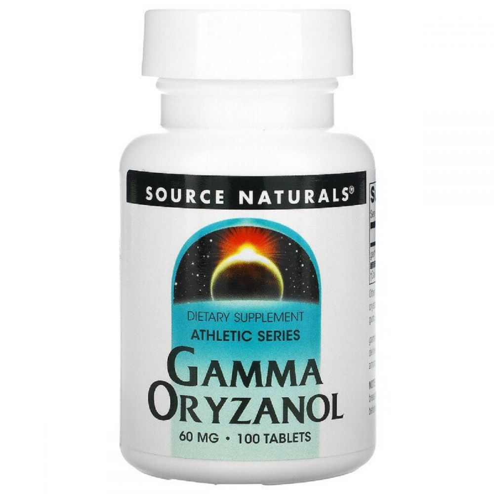 Гамма Оризанол 60мг, Gamma Oryzanol, Source Naturals, 100 таблеток