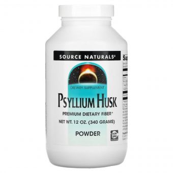 Порошок з лушпиння насіння подорожника, Psyllium Husk Powder, Source Naturals, 340 г