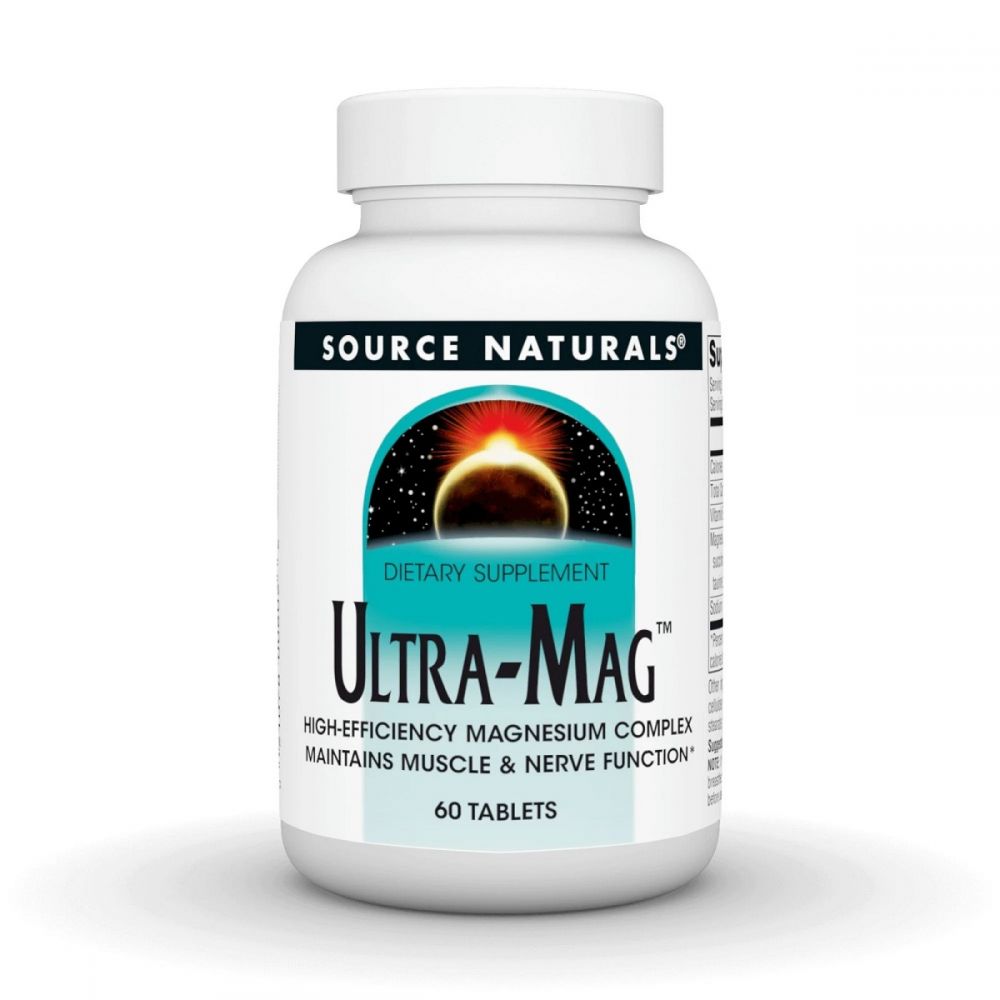 Ультра Магній та Вітамін В6, Ultra-Mag, Source Naturals, 60 таблеток