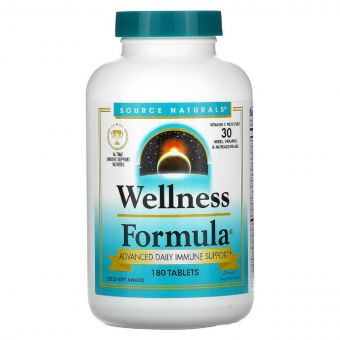 Рослинний Імунний Комплекс, Wellness Formula, Source Naturals, 180 таблеток