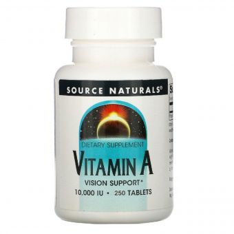 Вітамін А 10000 IU, Source Naturals, 250 таблеток