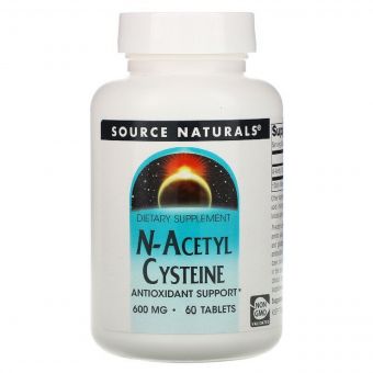 NAC (N-Ацетил-L-Цистеїн) 600мг, Source Naturals, 60 таблеток