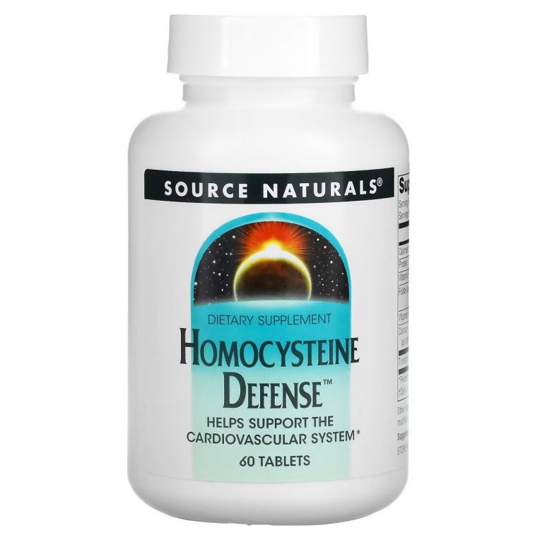 Захист від гомоцистеїну, Homocysteine Defense, Source Naturals, 60 таблеток