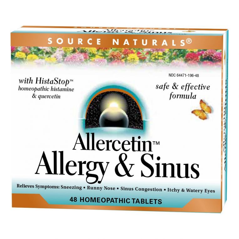 Рослинний Комплекс від Алергії, Allercetin, Source Naturals, 48 таблеток