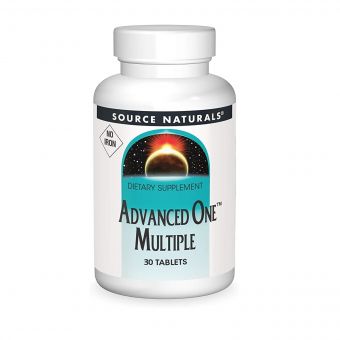 Мультивітаміни та Мінерали, без заліза, Advanced One Multiple No Iron, Source Naturals, 30 таблеток