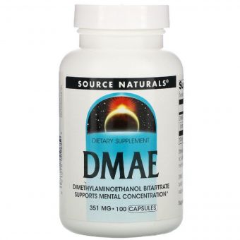 DMAE (диметиламіноетанол) 351 мг, Source Naturals, 100 капсул