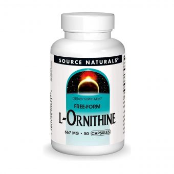 Орнітин, 667 мг, L-Ornithine, Source Naturals, 50 капсул