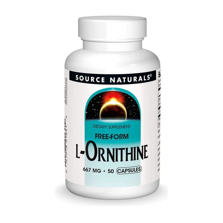 Орнітин, 667 мг, L-Ornithine, Source Naturals, 50 капсул