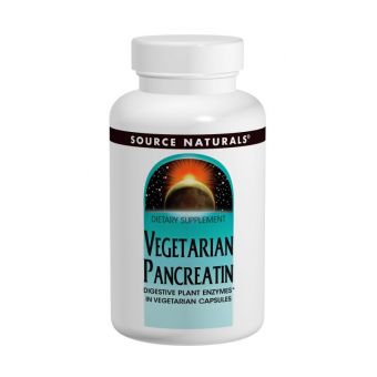 Вегетаріанський Панкреатин, 475 мг, Source Naturals, 120 капсул